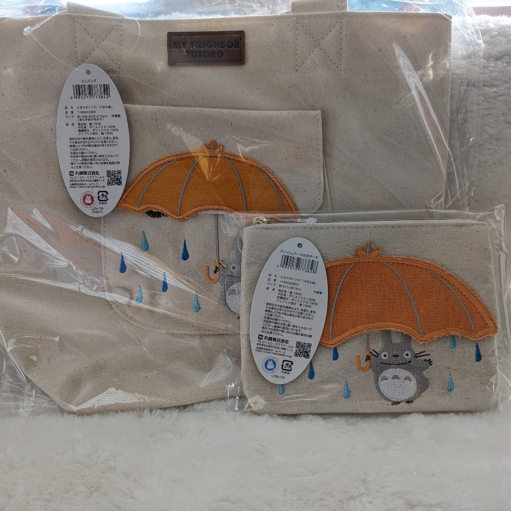 NWT My Neighbor Totoro Small Canvas Bag - Picture 6 of 7